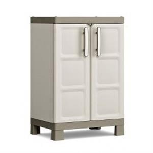 ARMADIO IN RESINA DA ESTERNO DUE ANTE CON 2 RIPIANI KETER EXELLENCE BASSO in Sistemazione