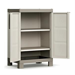 ARMADIO IN RESINA DA ESTERNO DUE ANTE CON 2 RIPIANI KETER EXELLENCE BASSO in Sistemazione