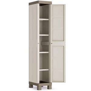 ARMADIO IN RESINA DA ESTERNO ANTA SINGOLA CON 4 4 RIPIANI KETER EXELLENCE ALTO in Sistemazione