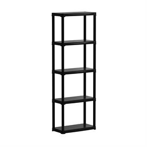 SCAFFALE PORTAOGGETTI ARTPLAST TEMPO 5 RIPIANI 60CM NERO in Sistemazione