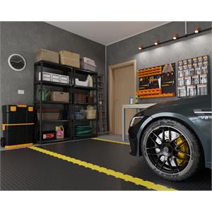 SCAFFALE PORTAOGGETTI ARTPLAST TEMPO 5 RIPIANI 80CM NERO in Sistemazione