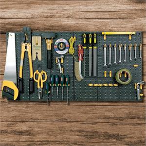 SET PANNELLO PORTAUTENSILI ARTPLAST 330 - 2 PANNELLI 500x500 CON 50 GANCI ASSORTITI in Utensileria