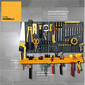 KIT PANNELLO PORTAUTENSILI ARTPLAST 332 - 2 PANNELLI 500x500 CON MENSOLE E GANCI ASSORTITI in Utensileria