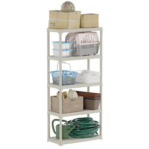 SCAFFALE PORTAOGGETTI ARTPLAST TEMPO 5 RIPIANI 80CM ECRU in Sistemazione