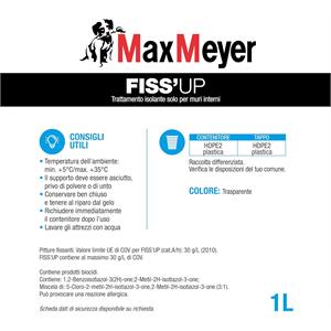 FISSATIVO ISOLANTE PER MURI INTERNI - FISS’UP 1LT - MAXMEYER in Vernici