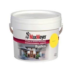 PITTURA AL QUARZO PER ESTERNI - RUSTICO - GIALLO - MAXMEYER - 2.5LT in Vernici