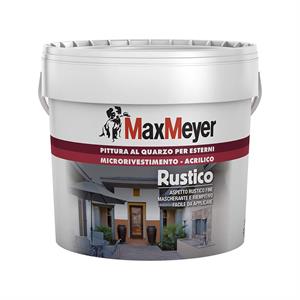 PITTURA AL QUARZO PER ESTERNI - RUSTICO - BIANCO - MAXMEYER - 2.5LT in Vernici