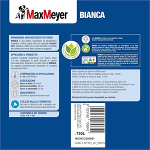 PITTURA LAVABILE PER INTERNI 2 IN 1 - BIANCA MONOMANO - 0.75LT - MAXMEYER in Vernici