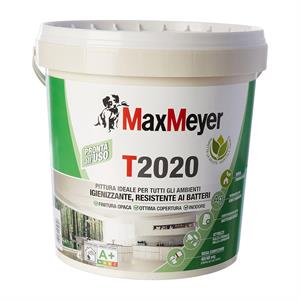 IDROPITTURA TRASPIRANTE PER INTERNI - T2020 IGIENIZZANTE - 4LT - MAXMEYER in Vernici