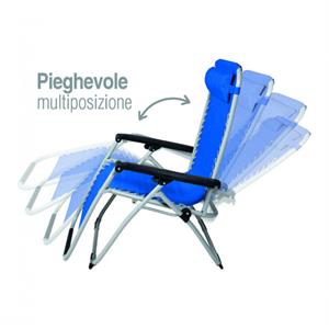 POLTRONA SDRAIO PIEGHEVOLE REGOLABILE VERDELOOK IBIZA GRIGIO in Arredamento giardino