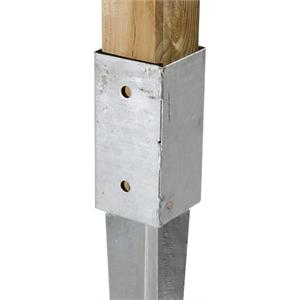 SUPPORTO PER PALI IN LEGNO QUADRATI 7X7 CM CON FINALE A PUNTA in Arredamento giardino