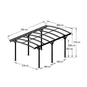 CARPORT AUTO - TETTOIA AUTO IN ALLUMINIO - 5x3 - VERDELOOK in Arredamento giardino