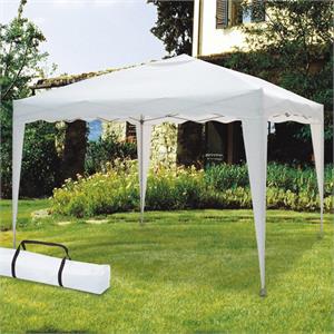 GAZEBO 3X2 PIEGHEVOLE RICHIUDIBILE - IN METALLO - BIANCO - VERDELOOK in Arredamento giardino