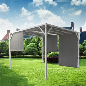 GAZEBO GIARDINO CUBO - 3X3 - IN METALLO - BIANCO - VERDELOOK in Arredamento giardino