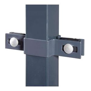 ANELLO DI FISSAGGIO DOPPIO PER PALI RECINZIONE 40x40MM GRIGIO in Giardinaggio