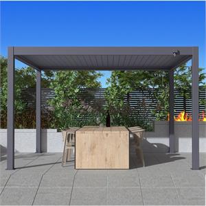 PERGOLA CLIMATICA COLORE GRIGIO 3X4MT 12X12 in Arredamento giardino