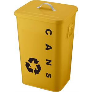 BIDONE PER DIFFERENZIATA IN ACCIAIO VERNICIATO 26 LT GIALLO in Sistemazione