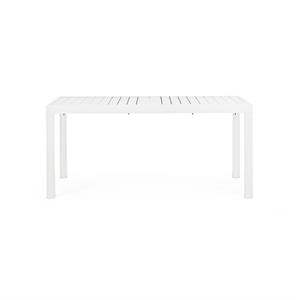 TAVOLO DA GIARDINO IN ALLUMINIO ALLUNGABILE - HILDE - 160-240 CM - BIANCO in Arredamento giardino