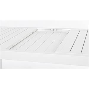 TAVOLO DA GIARDINO IN ALLUMINIO ALLUNGABILE - HILDE - 160-240 CM - BIANCO in Arredamento giardino