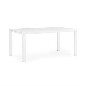 TAVOLO DA GIARDINO IN ALLUMINIO ALLUNGABILE - HILDE - 160-240 CM - BIANCO in Arredamento giardino