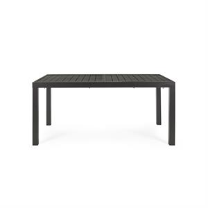 TAVOLO DA GIARDINO IN ALLUMINIO ALLUNGABILE - HILDE - 160-240 CM - ANTRACITE in Arredamento giardino