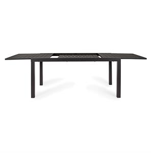 TAVOLO DA GIARDINO IN ALLUMINIO ALLUNGABILE - HILDE - 160-240 CM - ANTRACITE in Arredamento giardino