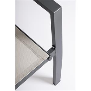 SALOTTO DA GIARDINO IN ACCIAIO - SET TAVOLO E POLTRONE FLORIDA - GRIGIO CHIARO in Arredamento giardino