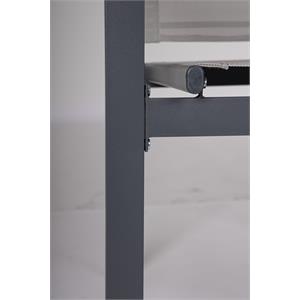 SALOTTO DA GIARDINO IN ACCIAIO - SET TAVOLO E POLTRONE FLORIDA - GRIGIO CHIARO in Arredamento giardino