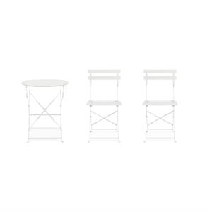 SET TAVOLO E SEDIE DA GIARDINO E BALCONE - SET BISTROT AUSTIN BIANCO in Arredamento giardino