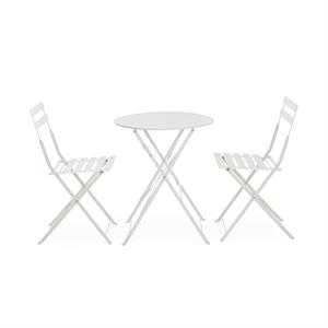 SET TAVOLO E SEDIE DA GIARDINO E BALCONE - SET BISTROT AUSTIN BIANCO in Arredamento giardino