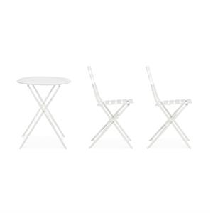 SET TAVOLO E SEDIE DA GIARDINO E BALCONE - SET BISTROT AUSTIN BIANCO in Arredamento giardino