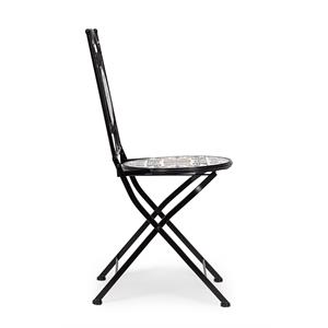 SEDIA DA GIARDINO PIEGHEVOLE CON DECORAZIONE IN CERAMICA - MYKONOS in Arredamento giardino