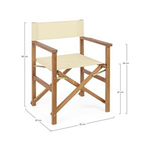 SEDIA REGISTA IN LEGNO BIZZOTTO NOEMI ECRU in Arredamento giardino