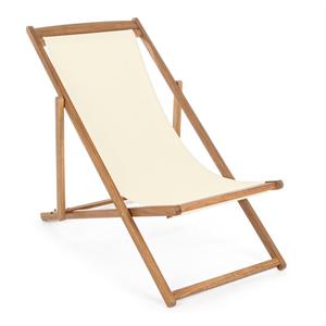 SEDIA A SDRAIO IN LEGNO BIZZOTTO RELAX NOEMI ECRU in Arredamento giardino