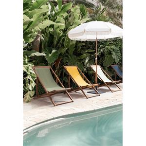 SEDIA A SDRAIO IN LEGNO BIZZOTTO RELAX NOEMI ECRU in Arredamento giardino