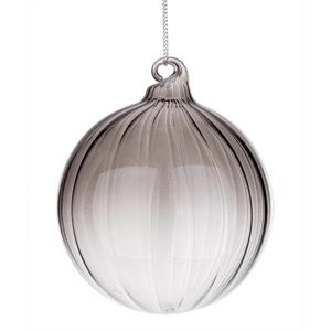 PALLA DI NATALE IN VETRO - NUANCE GRIGIO - ø10 CM - SINGOLA in Natale