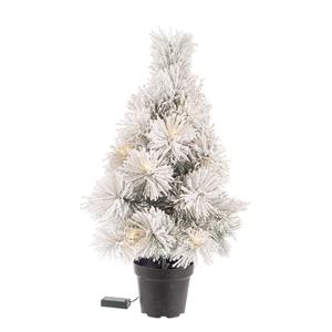 MINI ALBERO DI NATALE INNEVATO 60 CM BIZZOTTO PINO HAYES CON LUCI LED in Natale