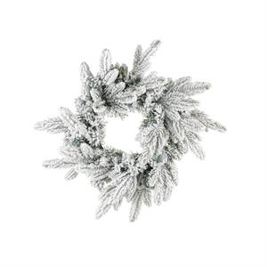 GHIRLANDA NATALIZIA - CORONA DI NATALE HARVARD - EFFETTO INNEVATO E AGHI STAMPATI IN PE - ø40 CM in Natale