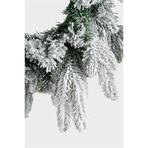 GHIRLANDA NATALIZIA - CORONA DI NATALE HARVARD - EFFETTO INNEVATO E AGHI STAMPATI IN PE - ø40 CM in Natale