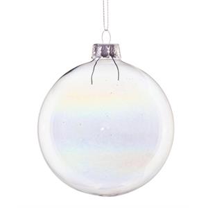 PALLA DI NATALE IN VETRO TRASPARENTE - BOLLA - ø8 CM - SINGOLA in Natale