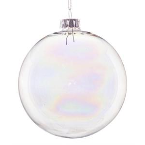 PALLA DI NATALE IN VETRO TRASPARENTE - BOLLA - ø10 CM - SINGOLA in Natale