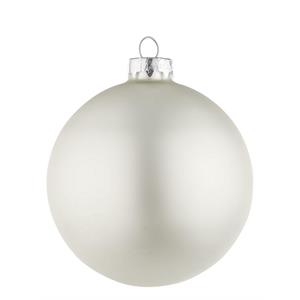 PALLA DI NATALE IN VETRO - BIANCO OPACO - ø10 CM - SINGOLA in Natale