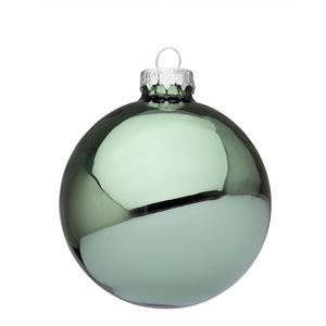 PALLA DI NATALE IN VETRO - VERDE CINABRO LUCIDO - ø8 CM - SINGOLA in Natale