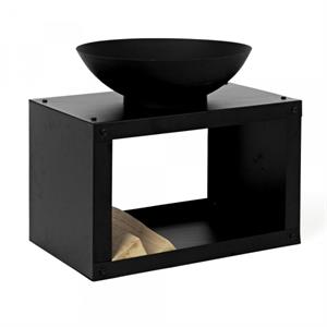 BRACIERE EFESTO 38X38 CON PORTALEGNA in Arredamento giardino