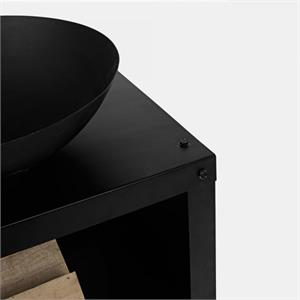 BRACIERE EFESTO 38X38 CON PORTALEGNA in Arredamento giardino