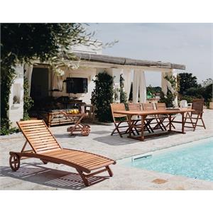 TAVOLO DA GIARDINO ALLUNGABILE RETTANGOLARE IN LEGNO BIZZOTTO NOEMI 150-200X90CM in Arredamento giardino