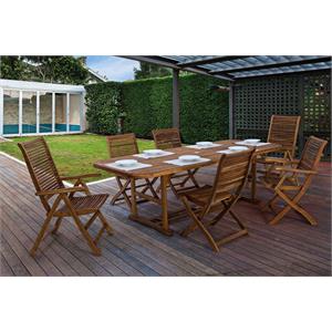 TAVOLO DA GIARDINO ALLUNGABILE RETTANGOLARE IN LEGNO BIZZOTTO NOEMI 150-200X90CM in Arredamento giardino