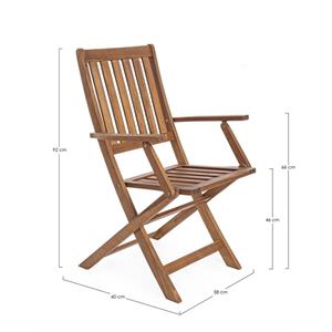 SEDIA DA GIARDINO CON BRACCIOLI PIEGHEVOLE IN LEGNO BIZZOTTO MALI in Arredamento giardino