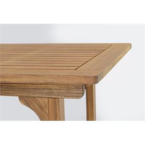 TAVOLO DA GIARDINO ALLUNGABILE RETTANGOLARE IN LEGNO BIZZOTTO NOEMI 120-160X70CM in Arredamento giardino