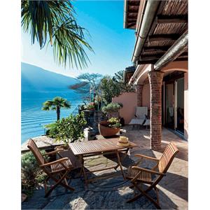 TAVOLO DA GIARDINO PIEGHEVOLE RETTANGOLARE IN LEGNO BIZZOTTO NOEMI 70X120CM in Arredamento giardino